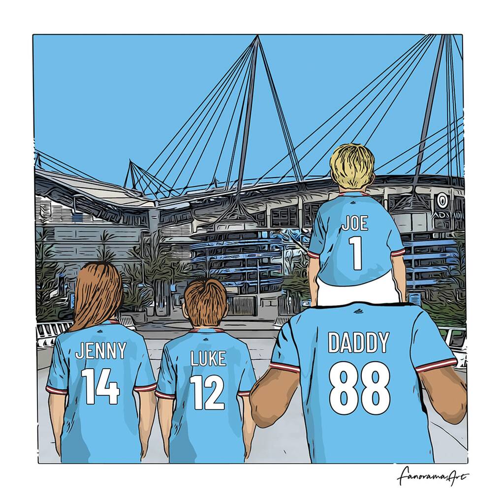 Manchester City Personalised Etihad Stadium Print, 1 of 9