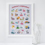 Colourful Personalised Children's Alphabet Print, thumbnail 2 of 2
