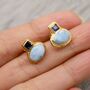 Larimar And Iolite Silver Studs, thumbnail 5 of 7