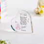 Flower Girl Wedding Day Heart Plaque Gift, thumbnail 2 of 5