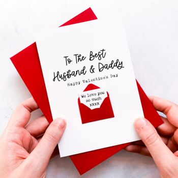 Personalised Best Husband And Daddy Valentine's Day Card, 2 of 6