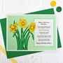 'Love You Because' Daffodils Personalised Birthday Card, thumbnail 2 of 2