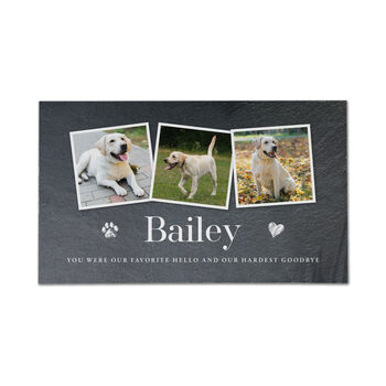 Personalised Pet Photo Slate Grave Marker 25 X 15cm, 5 of 5