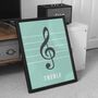 Treble Clef Print | Music Theory Poster, thumbnail 5 of 10
