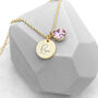 Personalised Gold Plated Birthstone Crystal Necklace, thumbnail 9 of 12