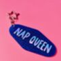The 'Nap Queen' Sparkly Motel Keyring / Funny Gift For Her / Sleep Lover Accessories / Cute Statement Keyring, thumbnail 4 of 7