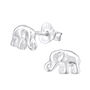 Elephant Sterling Silver Earrings, thumbnail 4 of 7