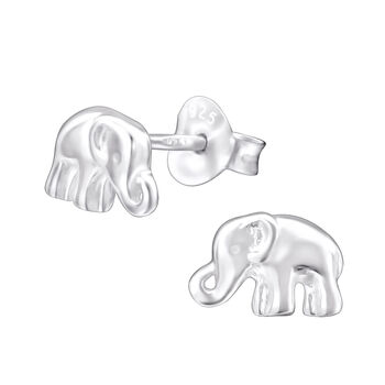 Elephant Sterling Silver Earrings, 4 of 7