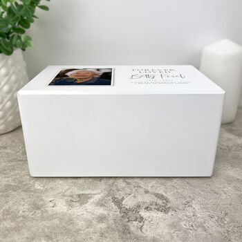 Personalised Forever Loved Photo Cremation Urn For Ashes 1440ml, 4 of 10
