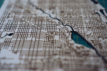 New York Multi Layer Wood Map. Customisable, 9 of 9