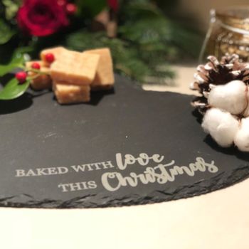 Baked With Love Christmas Slate Heart Serving Plate, 2 of 4