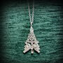 Diamonte Christmas Tree Necklace, thumbnail 2 of 4
