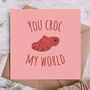 Funny Crocs Valentines Card | Card For Partner, thumbnail 1 of 3