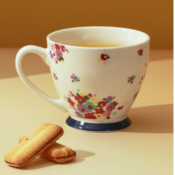 G Decor Gloria Floral Pastel Ceramic Tea Coffee Xl Cup, 2 of 3