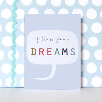 Mini Follow Your Dreams Card, 3 of 4