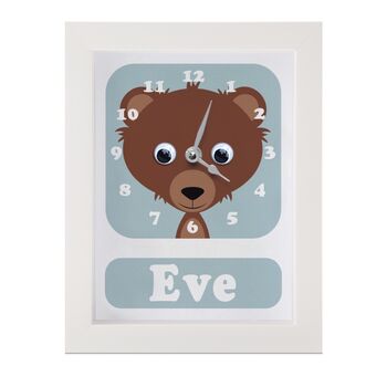 Personalised Childrens Bear Clock, 6 of 10