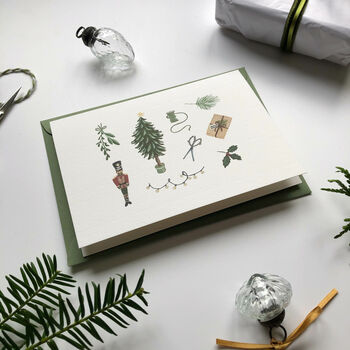 ‘Christmas Traditions’ Hand Illustrated Card/Set, 3 of 3