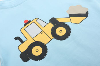 Timmy Blue Tractor Printed T Shirt, 5 of 10