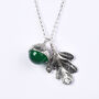 Oak Leaf Green Agate Necklace, thumbnail 1 of 3