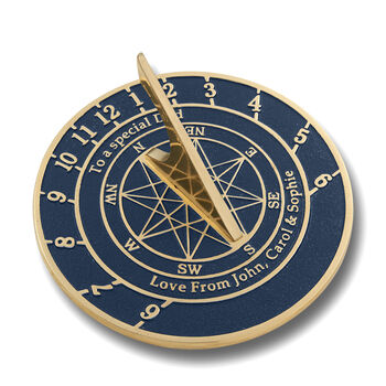 Personalised General Gift Star Sundial Celebration Present, 8 of 12