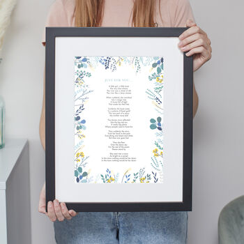 'Use Your Own Words' Personalised Floral Print, 3 of 5