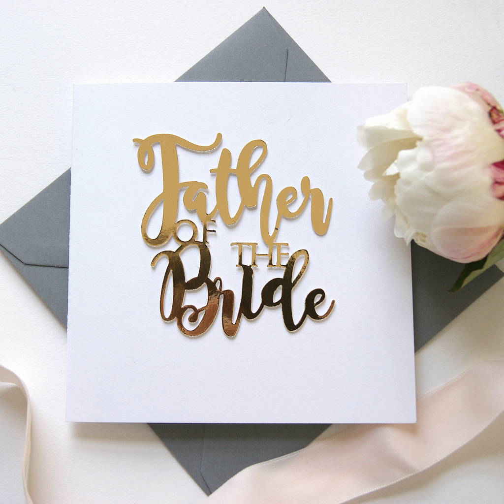 Father Of The Bride Card By Hummingbird Company Father Of The Bride Card