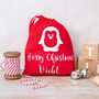 Personalised Christmas Penguin Bag, thumbnail 2 of 3