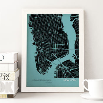 Personalised New York City Street Map Print By Maps International