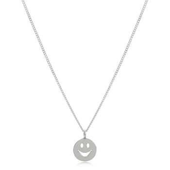 Smiley Pendant In Gold Or Silver, 2 of 4