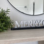 Merry Christmas Wooden Standing Sign With Stand, thumbnail 4 of 6