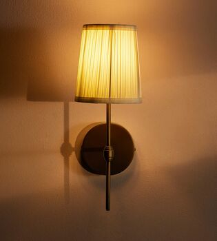 Antiqued Brass Wall Light, 3 of 5