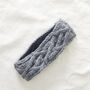 Fair Trade Cable Knit Wool Lined Earwarmer Headband, thumbnail 6 of 12