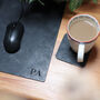 Personalised Initials Vintage Leather Mouse Pad, thumbnail 6 of 12