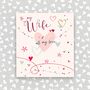 Wife Birthday Card Heart Design, thumbnail 1 of 3