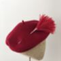 Red Beret With Optional Veil And Accessories, thumbnail 6 of 10