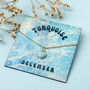Gold Plated December Turquoise Necklace Card, thumbnail 1 of 7