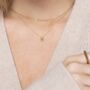 Gold Vermeil Petit Cube Star Charm Necklace, thumbnail 1 of 4