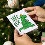 'Tree Rex' Funny Christmas Card, thumbnail 1 of 5