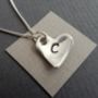 Silver Shaped Personalised Heart Charm Necklace, thumbnail 1 of 6