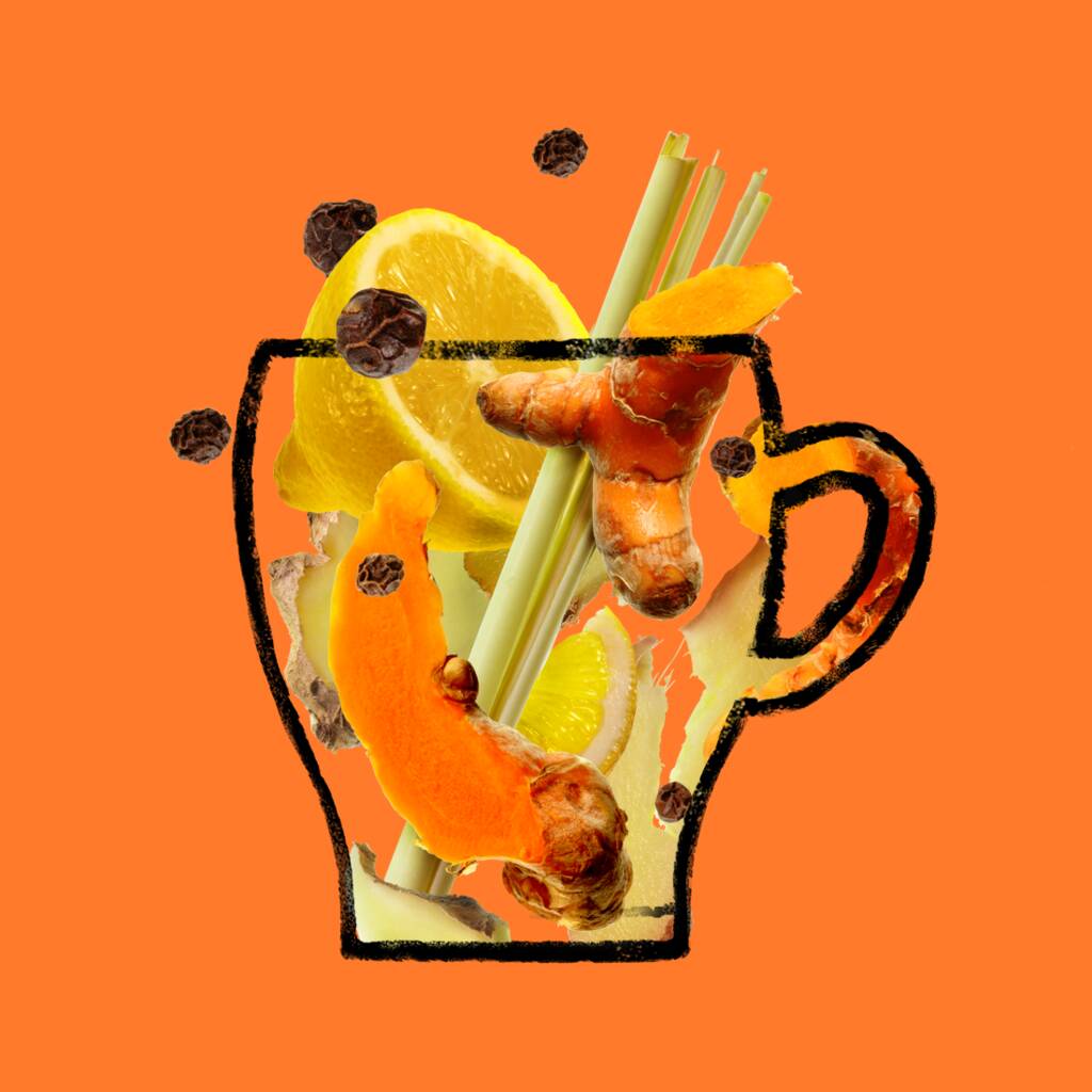 Fresh Turmeric, Ginger, Lemon And Black Pepper Infusion By Tea Rex