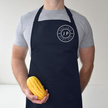 Personalised Initials And Year Apron For Cooking, 3 of 12