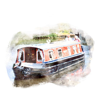 Canal Barge Personalised Portrait, 4 of 7