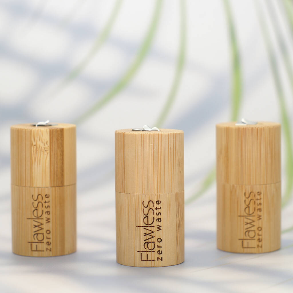 Compostable Dental Floss With Bamboo Dispenser
