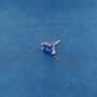 Sapphire Blue Birthstone Stud Earrings, 925 Sterling Silver, thumbnail 6 of 6