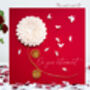 Butterfly Retirement Chrysanthemum Flower Card, Not 3D, thumbnail 1 of 12