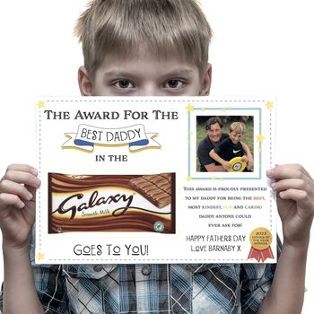 Personalised Fathers Day Chocolate Certificate, 2 of 5