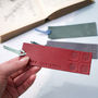 Personalised Italian Leather Bookmark With Welsh Detail, thumbnail 3 of 9