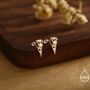 Sterling Silver Bird Skull Screw Back Earrings, thumbnail 7 of 12