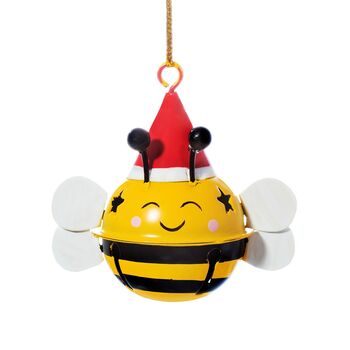 Bee Metal Hanging Bell Decoration, 2 of 2