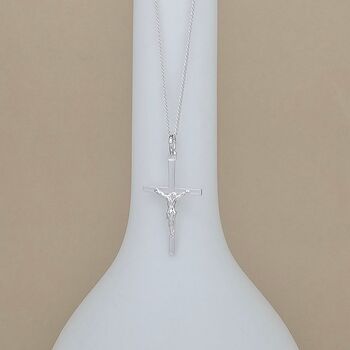 Personalised Sterling Silver Small Crucifix Necklace, 3 of 6